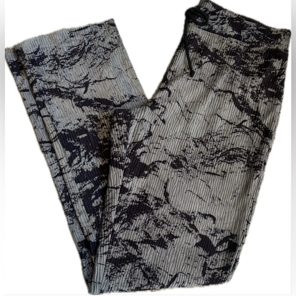 ✨NWT Ethyl Large Grey & Black Ribbed Loungewear Straight Leg Sweatpants